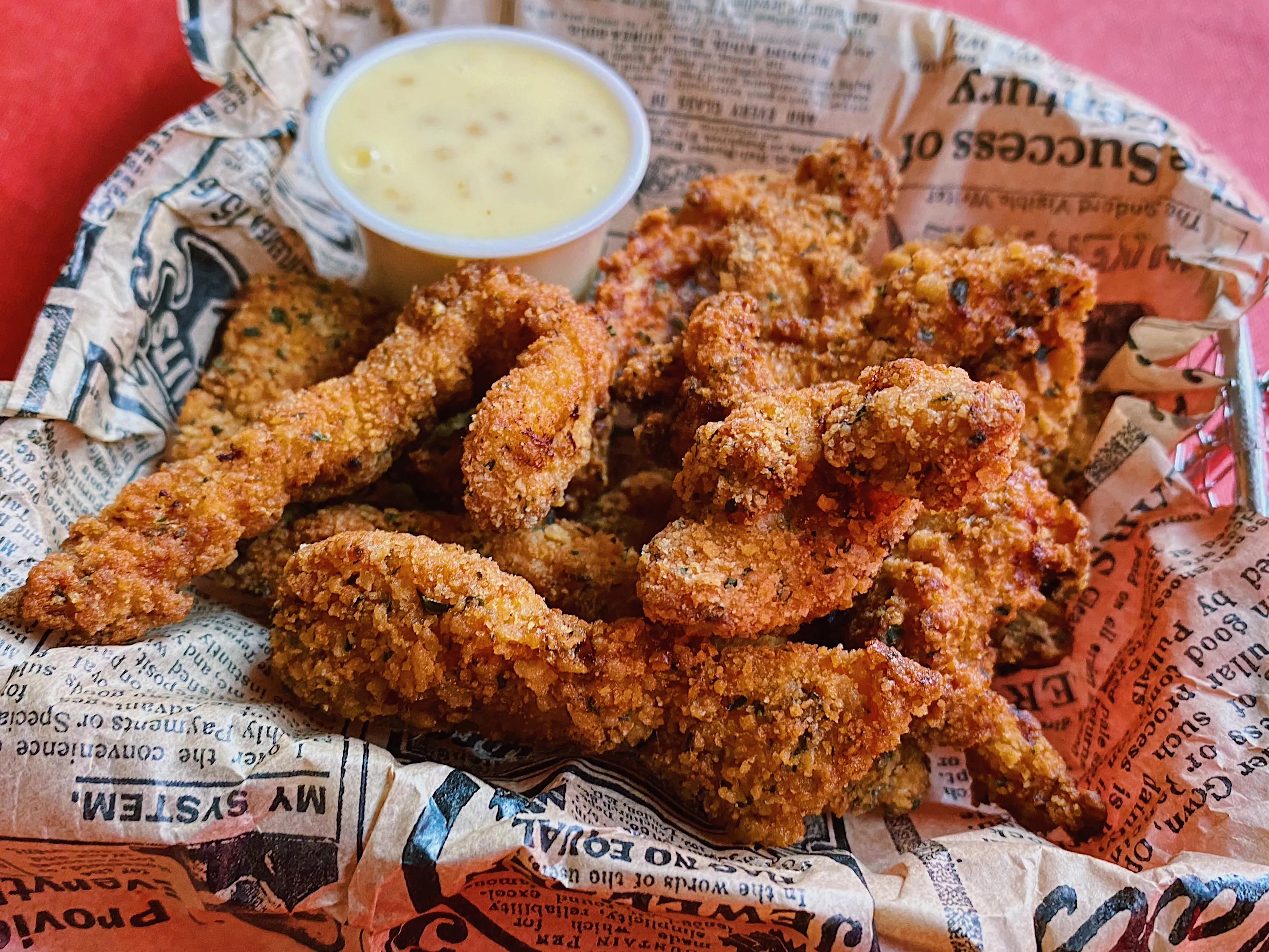 Tiras de pollo crujiente